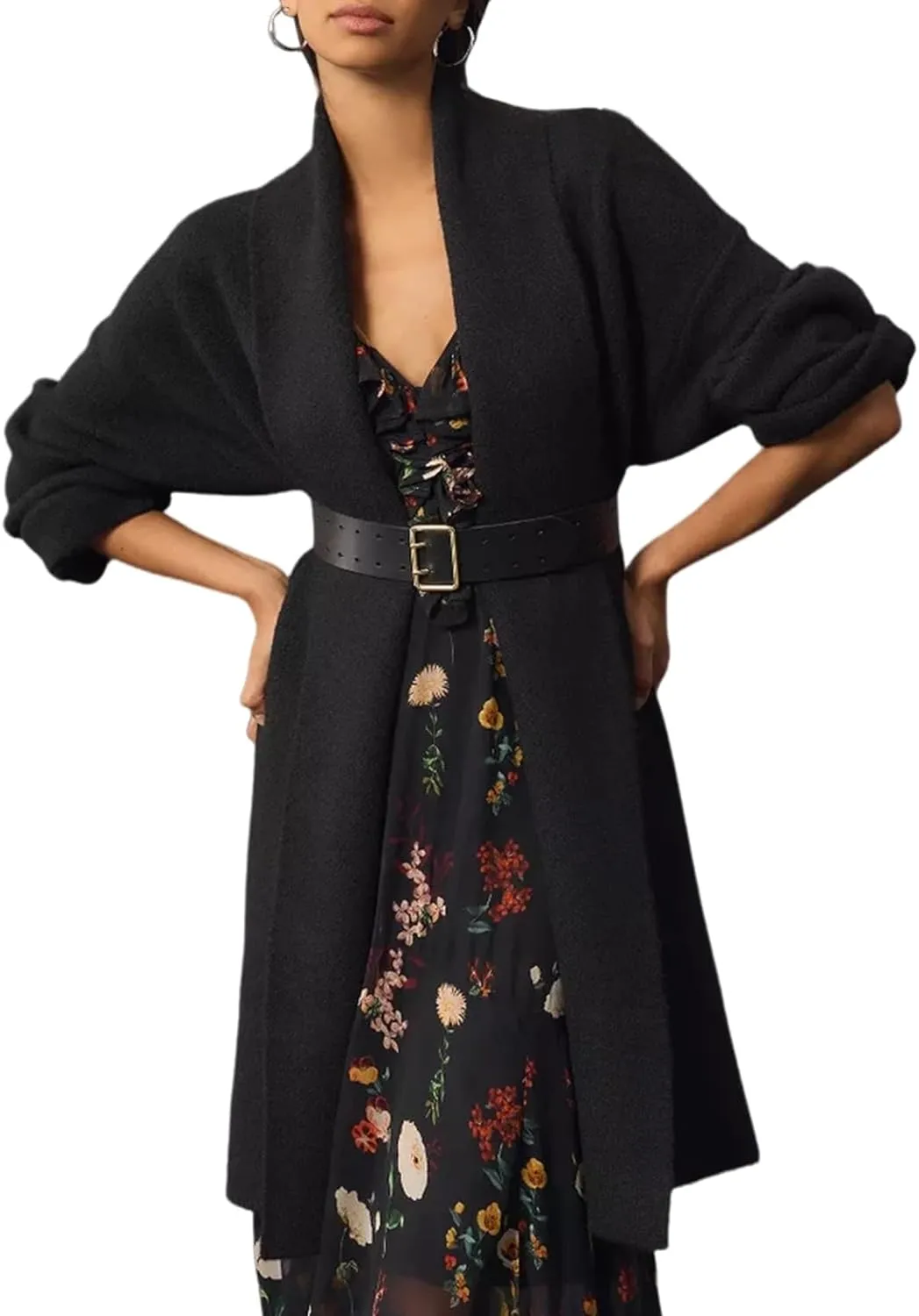 Arssm Womens Long Cardigan Oversized Chunky Open Front Sweaters Slouchy Knit Long Sleeve Fall Coat 2024 Trendy Jackets