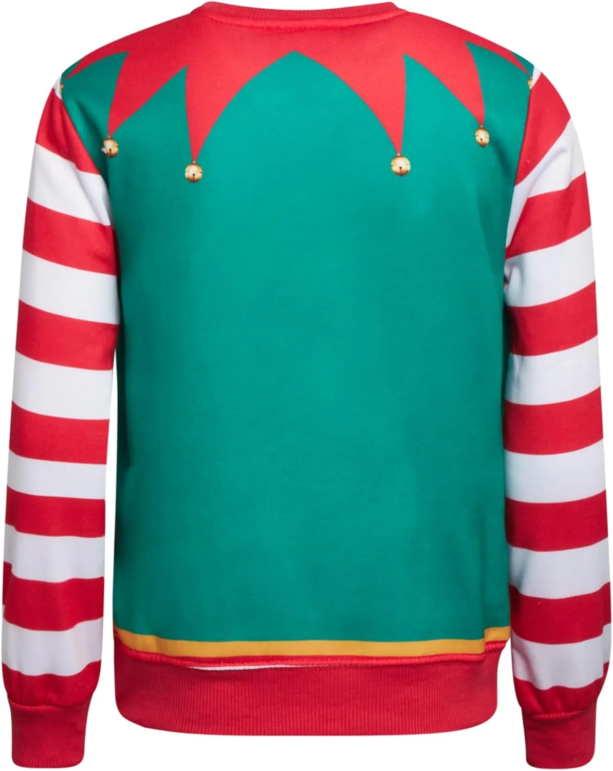 Boys' Ugly Christmas Sweater - Santa Elf and Llama Holiday Graphic Funny Christmas Sweater for Boys (Sizes: 8-18)