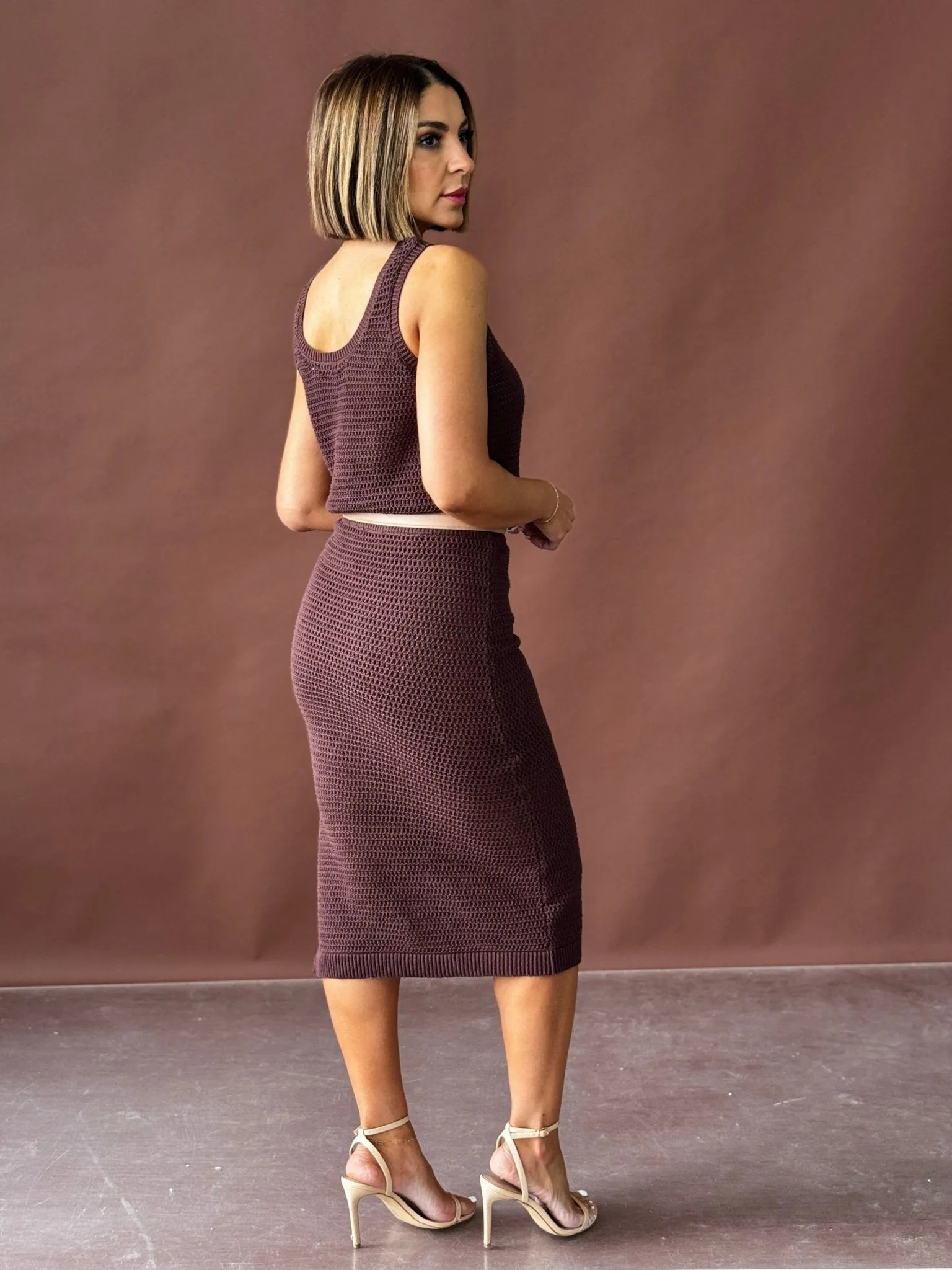 Cora Skirt (Sepia Brown)