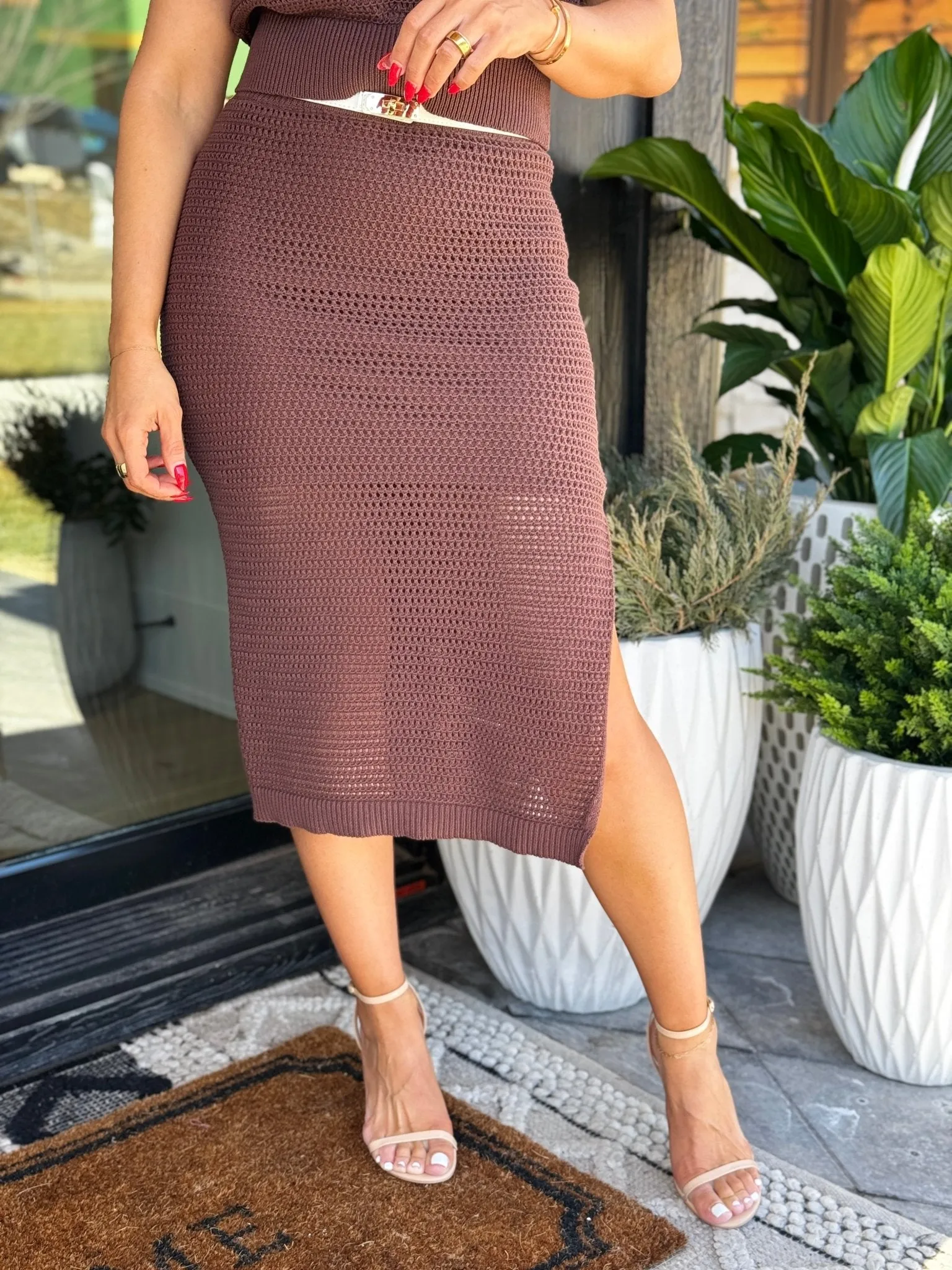 Cora Skirt (Sepia Brown)