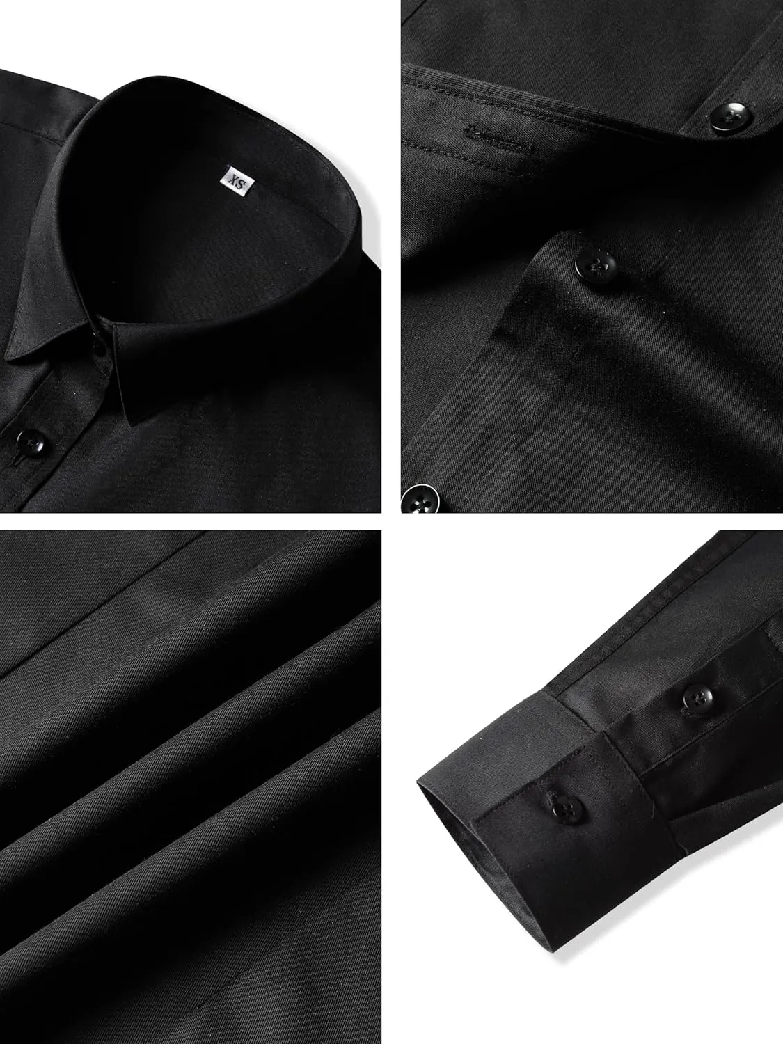 CUNLIN Womens Cotton Button Down Shirts for Women Fitted Long Sleeve Formal Dress Shirt Work Blouses Tops