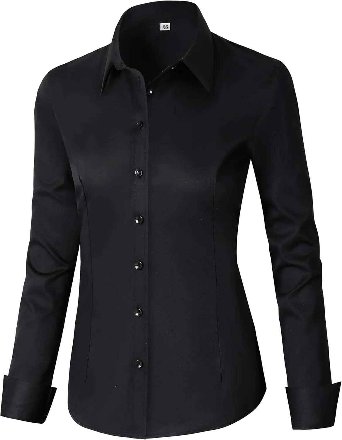 CUNLIN Womens Cotton Button Down Shirts for Women Fitted Long Sleeve Formal Dress Shirt Work Blouses Tops