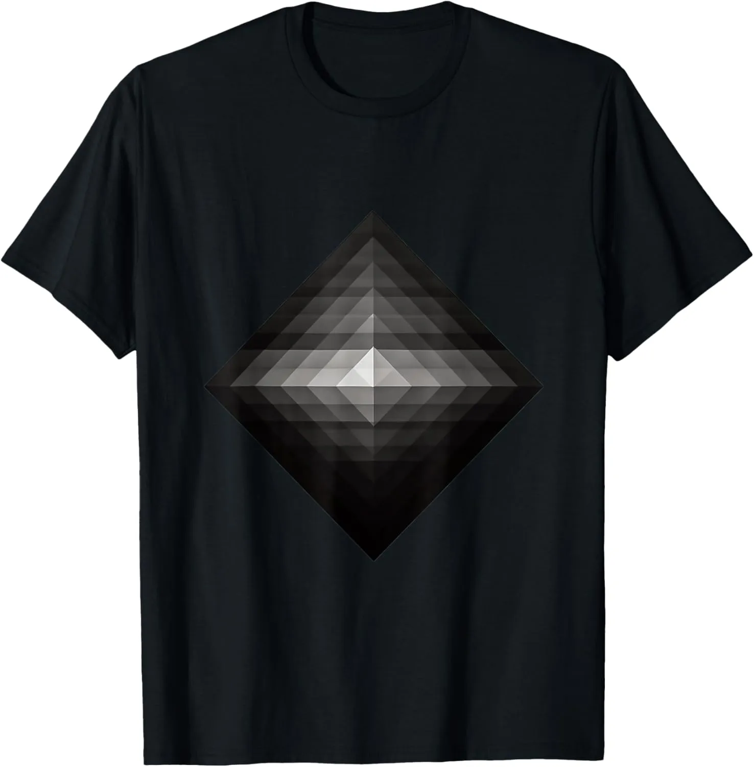 Faded Square Minimalist Geometric Graphic T-Shirt