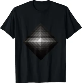 Faded Square Minimalist Geometric Graphic T-Shirt