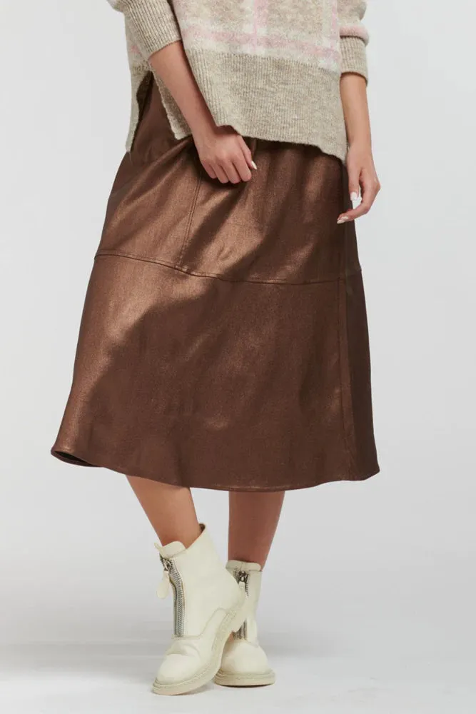 Shine Your Way Skirt - Copper