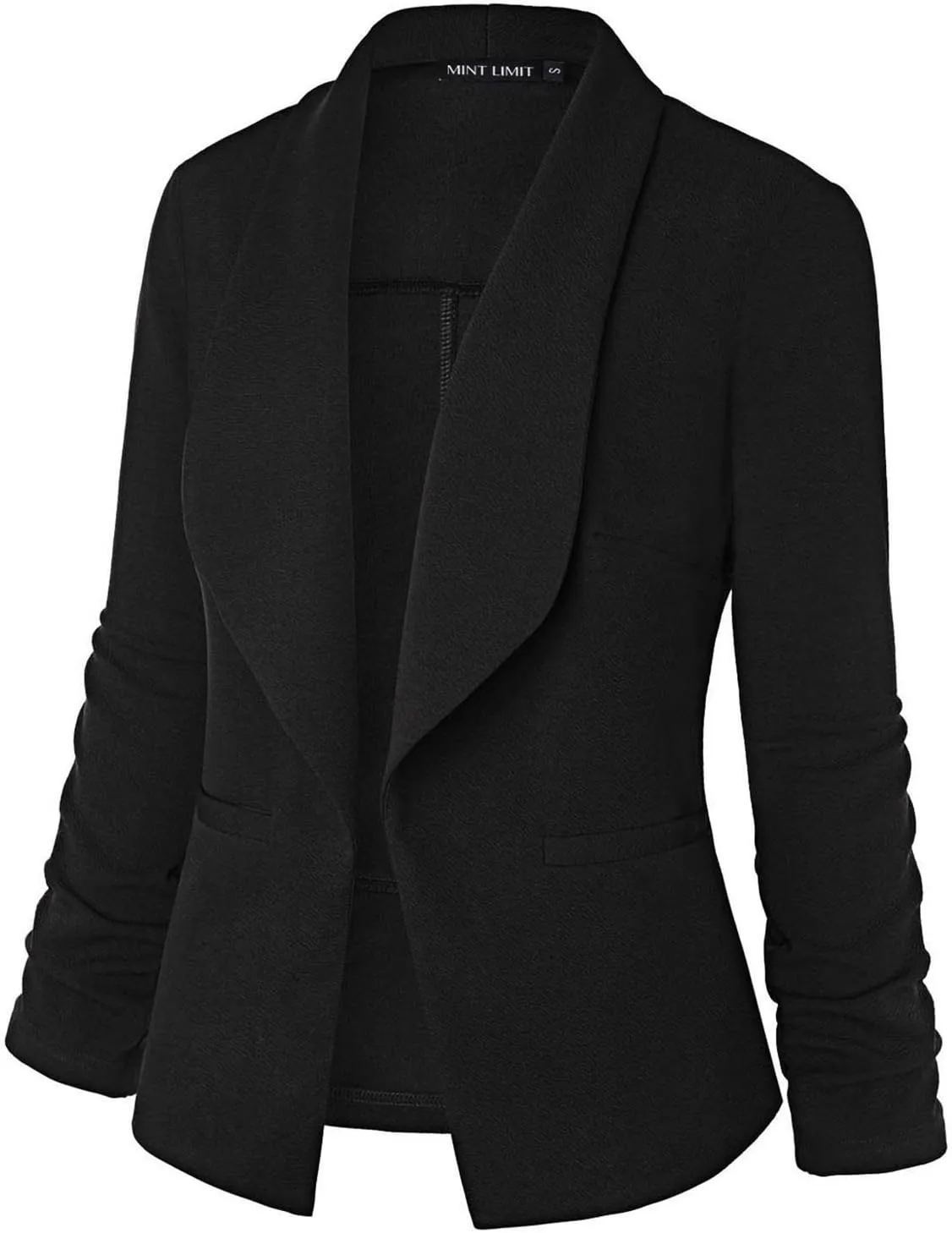 Unifizz Women's 3/4 Sleeve Blazer Lightweight Casual Cardigan Jacket Work Office Blazers with Pockets