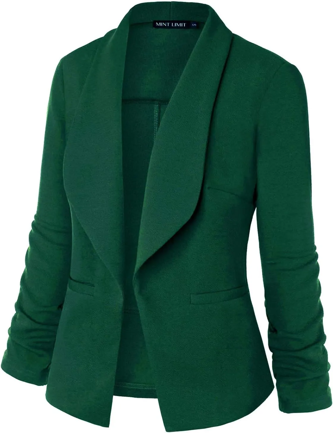 Unifizz Women's 3/4 Sleeve Blazer Lightweight Casual Cardigan Jacket Work Office Blazers with Pockets