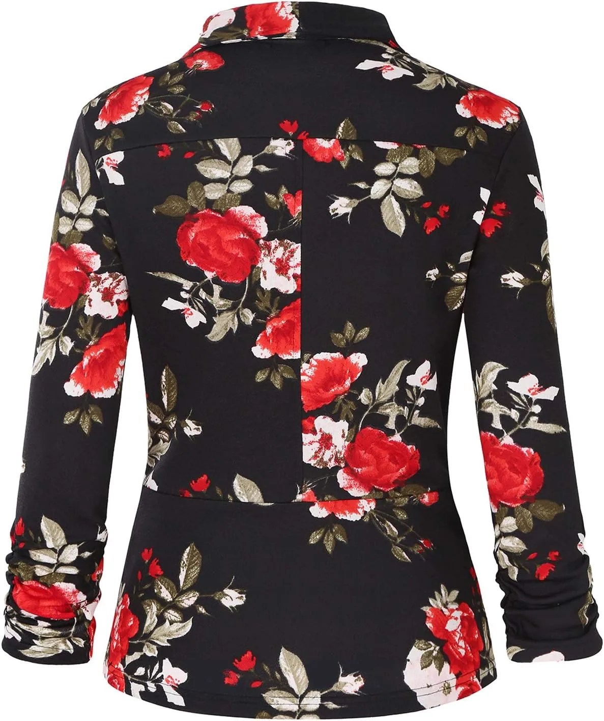 Unifizz Women's 3/4 Sleeve Blazer Lightweight Casual Cardigan Jacket Work Office Blazers with Pockets