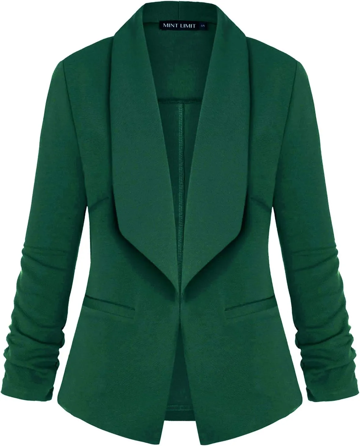 Unifizz Women's 3/4 Sleeve Blazer Lightweight Casual Cardigan Jacket Work Office Blazers with Pockets