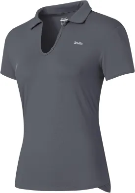 Willit Women's Tennis Shirts Quick Dry Golf Polo Shirts Short Sleeve Active Workout Shirts UPF 50  Running Tops