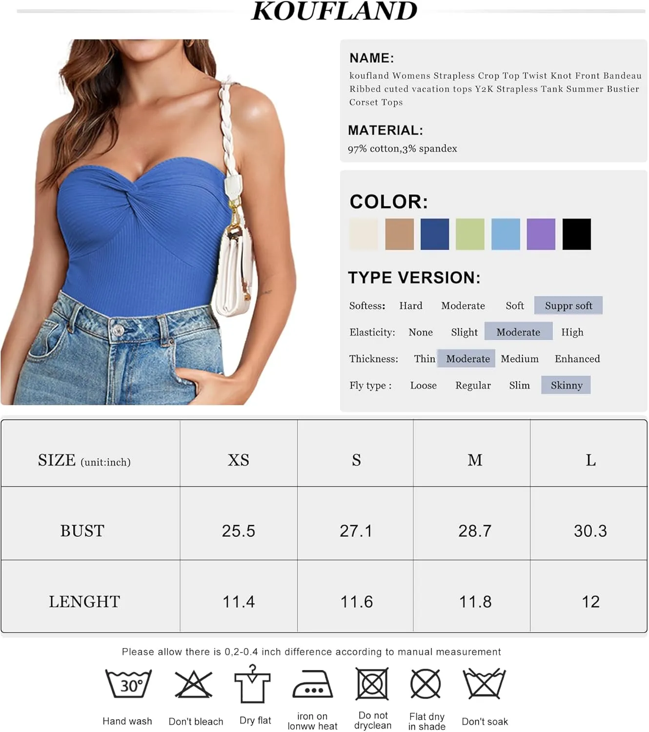 Womens Strapless Tube Tops Cute Knit Tank Top Sexy Ribbed Twisted Knot Front Sleeveless Backless Y2K Going Out Cami Tank Top